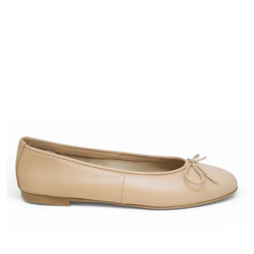 Bigshoes GA2137-13 Δερμάτινη Μπαλαρίνα Μπεζ