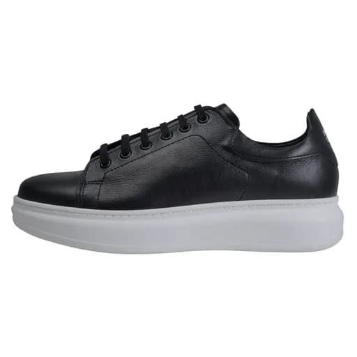 Low-Top Δερμάτινα Sneakers Μαύρα New Arrival