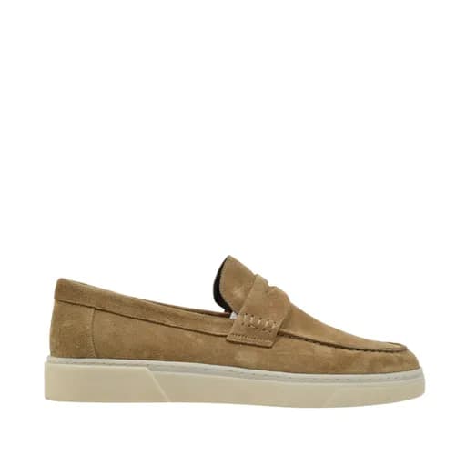 Ανδρικά μοκασίνια NICO VARELL 056-39W BEIGE W539W056138Z ταμπά δέρμα καστόρ