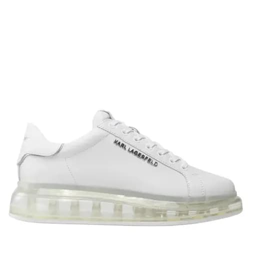 Ανδρικά Δερμάτινα Shine Sneakers Λευκά Karl Lagerfeld KL52625A-11W WHITE