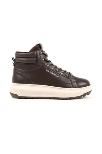 KARL LAGERFELD ΠΑΠΟΥΤΣΙ ΜΠΟΤΑΚΙ KAPRI LUG HIKER LACE ΚΑΦΕ