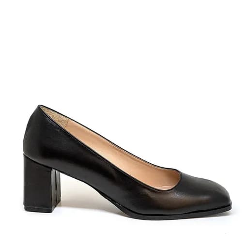 Bigshoes MX9135-01 Δερμάτινη Γόβα Μαύρη 6.5cm