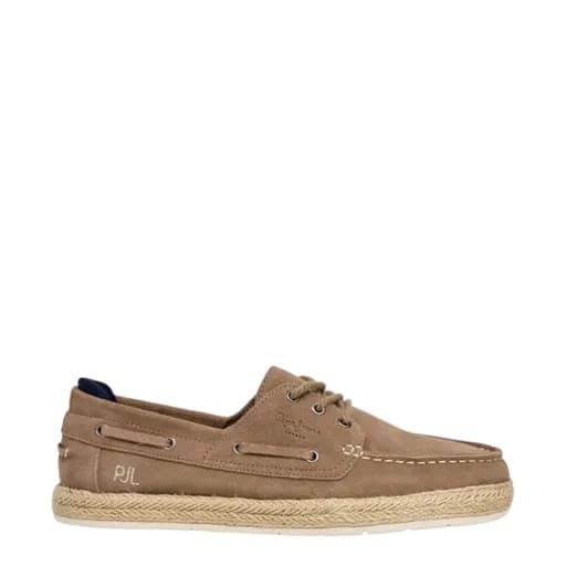 Ανδρικές εσπαντρίγιες Pepe Jeans PMS100006 860 PORTO DECK 860DARK STONE BEIGE μπεζ δέρμα
