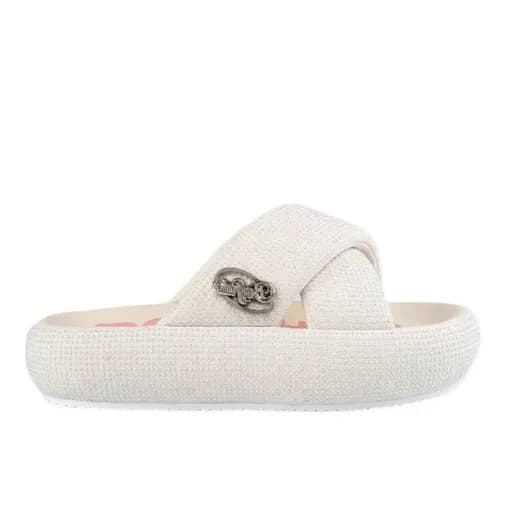 Γυναικεία Σανδάλια Flatforms Buffalo Ibiza Cross BN1602312 Λευκά