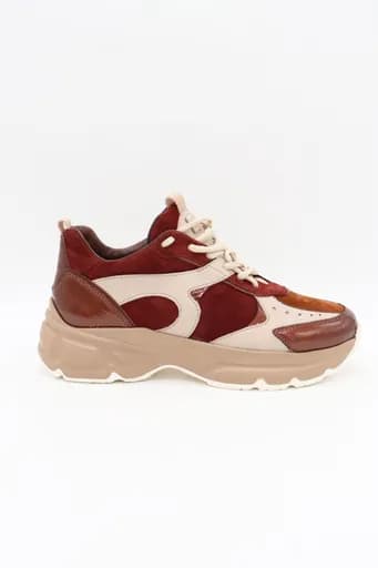 HOGL ΠΑΠΟΥΤΣΙΑ SNEAKERS METAΛΛΙΚΕΣ ΛΕΠΤΟΜΕΡΕΙΕΣ ΣΟΥΕΤ ΚΑΙ ΔΕΡΜΑ ΠΟΛΥΧΡΩΜΟ ΜΠΕΖ/ΜΠΟΡΝΤΩ/ΚΑΦΕ