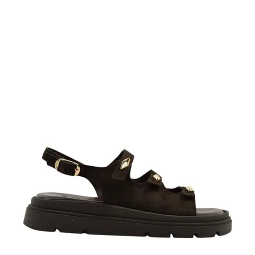 Γυναικεία πέδιλα Lady Shoes 557 καφέ δέρμα καστόρ