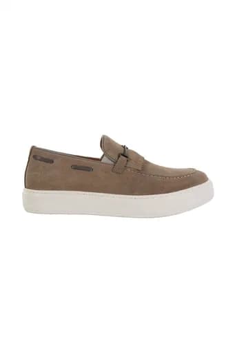 V 19.69 ΠΑΠΟΥΤΣΙ LOAFER SUEDE ΓΚΡΙ-ΜΠΕΖ