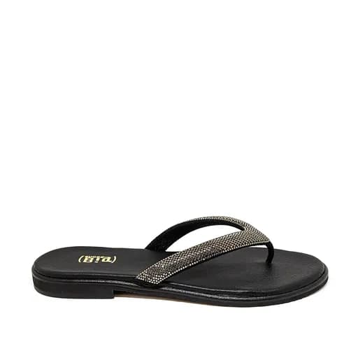Bigshoes GA0105-01 Δερμάτινο Σανδάλι Μαύρο