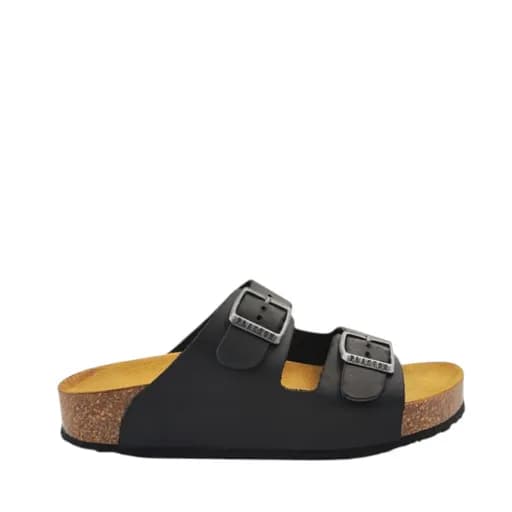 Γυναικείες παντόφλες PLAKTON CP BETA 340010 NEGRO μαύρο δέρμα
