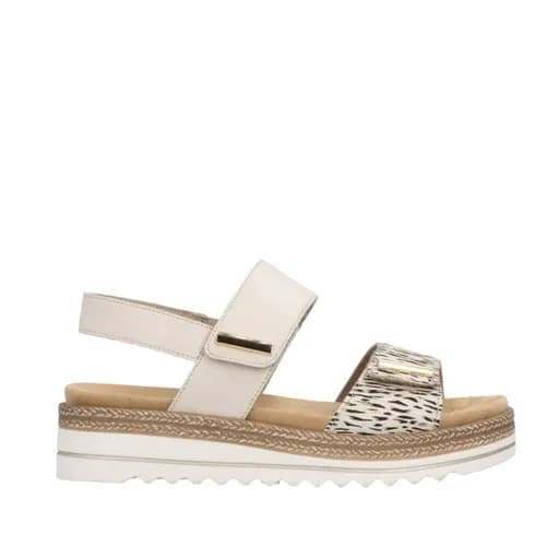 Remonte D0Q59-60 Ανατομικό Δερμάτινο Πέδιλο 4cm Πολύχρωμο