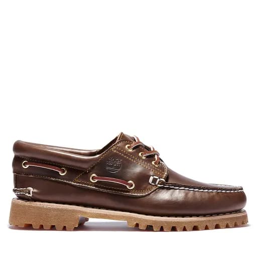 Timberland Ανδρικά Παπούτσια Δερμάτινα Authentic 3-Eye Boat Shoe TB050009214 Καφέ