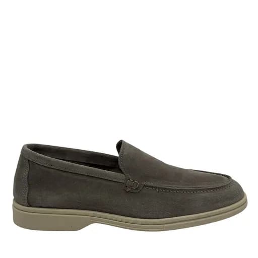 Ανδρικά Δερμάτινα Loafers Γκρι Velafiore 090-TAUPE