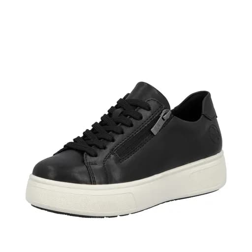 Rieker M7701-00 Γυναικείο Ανατομικό Δερμάτινο Sneaker Μαύρο