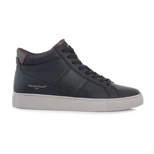 Ανδρικά μποτάκια Renato Garini 222 TORINO 2202 BLACK/DK BLACK AK1051-2/GREY OUTSOLE μαύρο γκρι