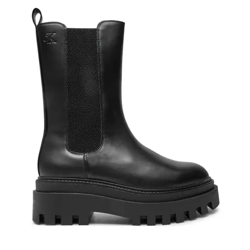Γυναικεία Δερμάτινα Μποτάκια Calvin Klein Chelsea Boot YW0YW01542 0GJ Μαύρα