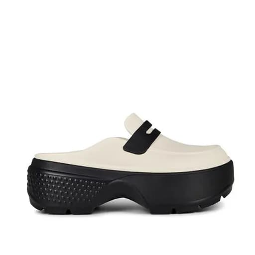 Crocs Stomp Loafer 112405-40 Σαμπό Λευκό Μαύρο