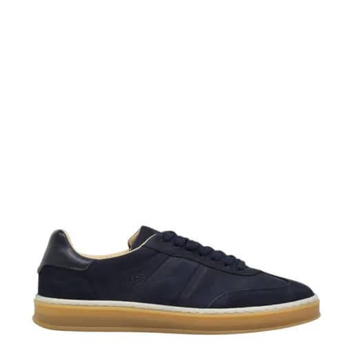 Ανδρικά sneakers BOSS BC110/A NAVY NUBUCK μπλε δέρμα nubuck