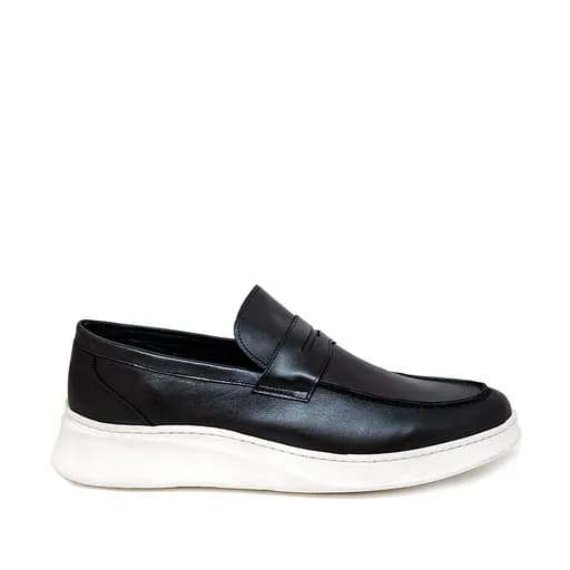 Bigshoes KL32701-01 Δερμάτινο Μοκασίνι Μαύρο