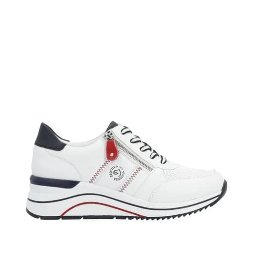 Remonte D0T04-81 Ανατομικό Δερμάτινο Sneaker Λευκό
