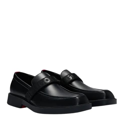 Ανδρικά Δερμάτινα Iker Mocc Loafers Μαύρα Hugo 50536228-001