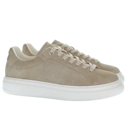 La Martina Ανδρικά Δερμάτινα Sneakers 3LFM261010-1A015 Μπεζ