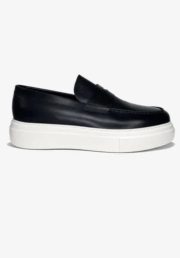 BOSS Shoes Δερμάτινα Loafers Lo - D7936 Black Bergamo