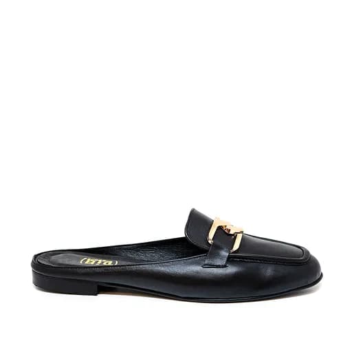 Bigshoes GA1150-01 Δερμάτινο Mule Μαύρο