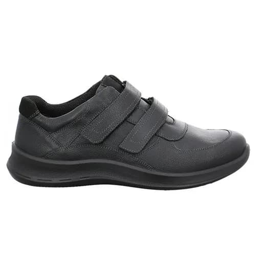 Jomos 328301289000 Ανατομικό Δερμάτινο Comfort Casual Μαύρο
