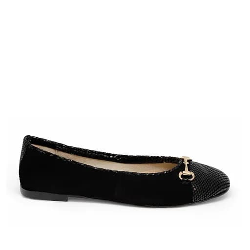 Bigshoes GA2139-01 Δερμάτινη Μπαλαρίνα Μαύρο