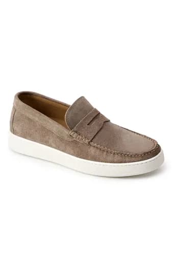 Navy & Green Ανδρικά Δερμάτινα Loafers 24SH.093.1 Taupe Μπεζ