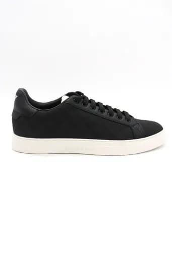 EMPORIO ARMANI ΠΑΠΟΥΤΣΙΑ SNEAKERS ALL OVER LOGO ΜΑΥΡΟ