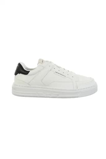EMPORIO ARMANI ΠΑΠΟΥΤΣΙΑ SNEAKERS WOMAN ΛΟΓΟΤΥΠΟ ΛΕΥΚΟ ΜΑΥΡΟ