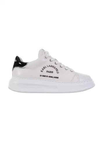 KARL LAGERFELD ΠΑΠΟΥΤΣΙΑ SNEAKERS KAPRI MENS KARL METAL MAISON ΛΕΥΚΟ