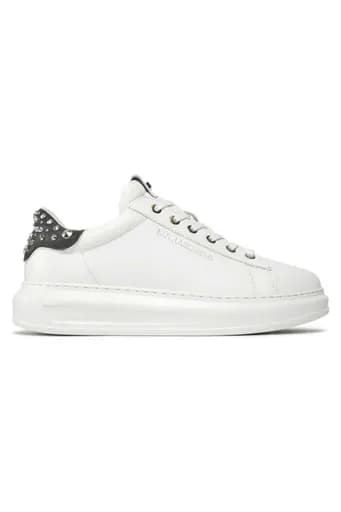 KARL LAGERFELD ΠΑΠΟΥΤΣΙΑ SNEAKERS KAPRI MENS RIVET KOUNTER ΤΡΟΥΚΣ LOGO ΛΕΥΚΟ