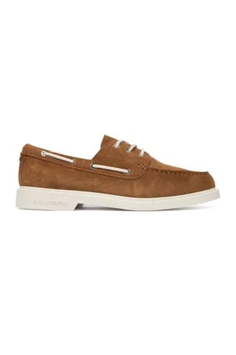 KARL LAGERFELD ΠΑΠΟΥΤΣΙΑ BOAT KORI SUEDE ΜΠΕΖ