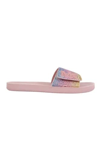 MICHAEL KORS ΠΑΠΟΥΤΣΙΑ ΠΑΝΤΟΦΛΕΣ SLIDE DEGRADE SUEDE ΡΟΖ