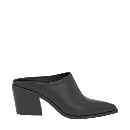 Γυναικεία mules Seven 739-03R BLACK W403R7394002 μαύρο δέρμα