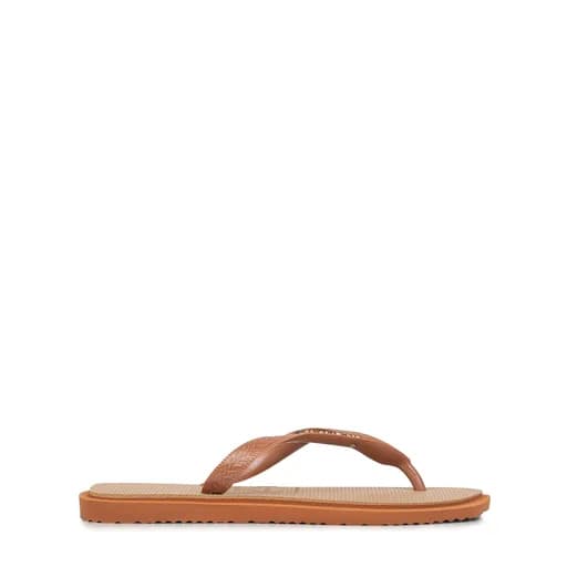 Σαγιονάρες γυναικείες Havaianas Καφέ 4149944-4258 Havaianas Top Square Fusion 262