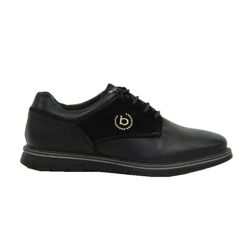 Ανδρικά παπούτσια BUGATTI 331-AER06-3214 1010 BLACK/BLACK μαύρο δέρμα
