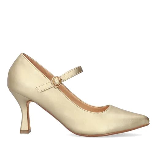 Andres Machado 6022-06 Γόβα Χρυσή 8cm