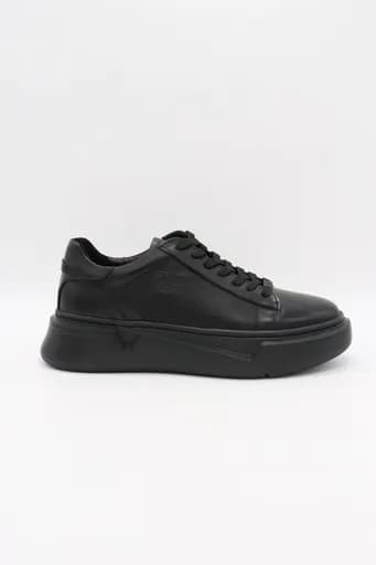 V 19.69 ΠΑΠΟΥΤΣΙ SNEAKERS LOGO ΔΕΤΟ ΜΑΥΡΟ