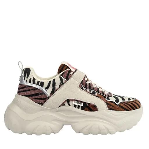 Γυναικεία Bliss Sneakers Μπεζ Buffalo BUF1636589-BEIGE Animal Mix