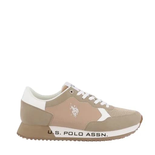 Ανδρικά sneakers U.S.POLO ASSN CLEEF011-BEI NYLON-SUEDE μπεζ