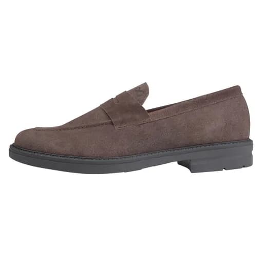 Prince Oliver Suede Leather Loafers Καφέ New Arrivals