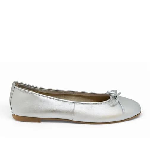 Bigshoes GA2137-04 Δερμάτινη Μπαλαρίνα Ασημί