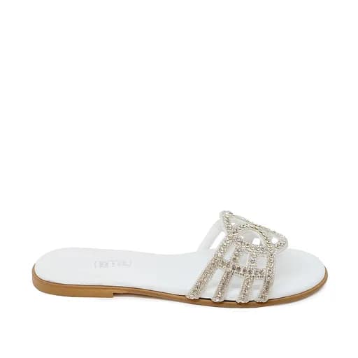 Bigshoes GA0108-02 Δερμάτινο Σανδάλι Λευκό