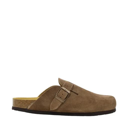 Γυναικείες παντόφλες PLAKTON BLOGG 181539 AFELPADO καφέ δέρμα nubuck