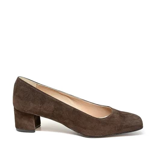 Bigshoes MX9131-05 Δερμάτινη Γόβα Καφέ 5.5cm