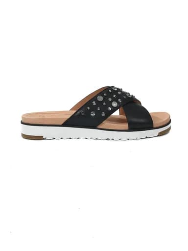 UGG ΠΕΔΙΛΑ ΦΛΑΤ STUDDED BLING ΜΑΥΡΟ