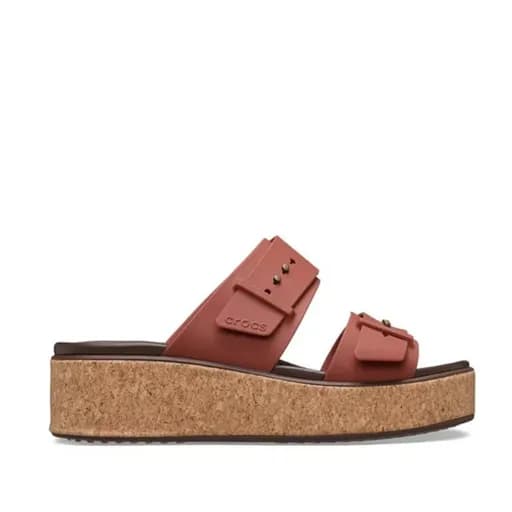 Crocs Brooklyn Cork Buckle 220933-12 Πλατφόρμα 4.7cm Κόκκινο